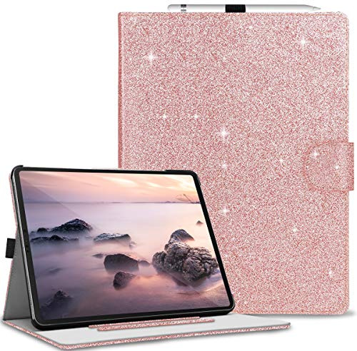 Finigc - Custodia sottile per iPad Pro 12.9 4a generazione 2020 e 2018, con funzione di accensione e spegnimento automatico, custodia in pelle PU, per iPad Pro 12.9 4th Gen 2020/12.9 3rd Gen 2018
