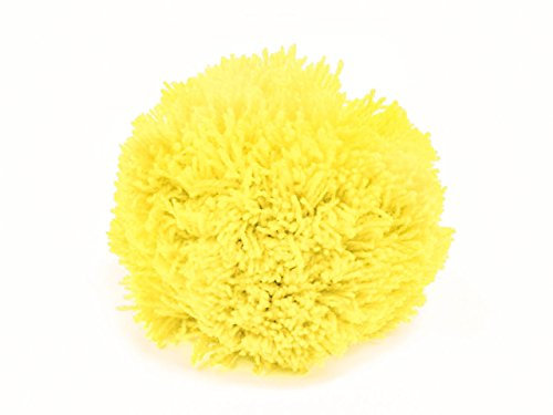 2 Bommeln/Wollbommeln/Pompons, 10cm mit einer großen Farbauswahl, Farbe:gelb