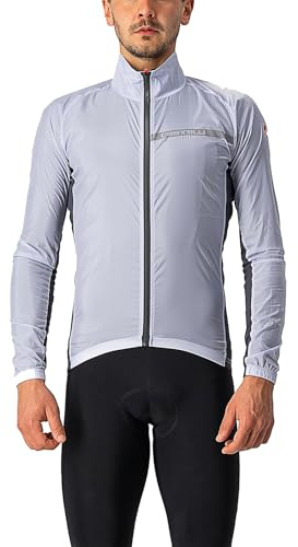 Castelli Herren Squadra Stretch JKT Jacket, Silbergrau/Dunkelgrau, M