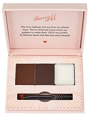 Barry M Cosmetics Fill And Shape Brow Kit Palette mit Stylingseife, Farbton Medium