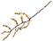 Gry & SIF Beerenzweig aus Filz, Flexibler Stab, Dekozweig für Vasen, Dorn, Eberesche, Fairtrade, 1 Zweig mit gelben Beeren, 60 cm