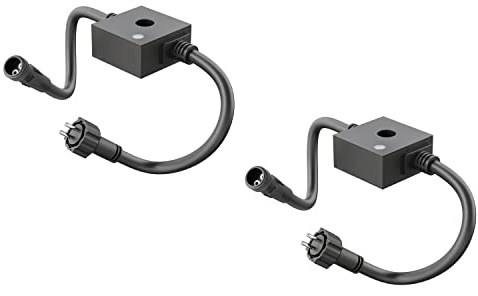 ledscom.de 2 Stück Dämmerungssensor für außen, IP44 Stecksystem NEMO, schwarz, Helligkeitssensor, Tag-Nacht-Schalter