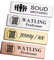 Individuelle Metallgravur mit Logo/Namensschilder, Abzeichen für Business, personalisierte ID-Tag mit Nadel, magnetisch, selbstklebende Rückseite, klar und leicht zu lesen.