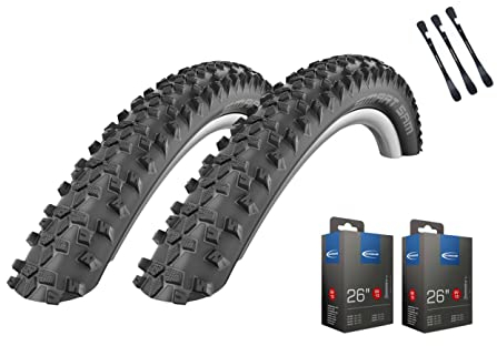 2er Set Schwalbe Reifen Smart Sam HS 476 28 Zoll (54-559) auswählbar mit Schläuchen + MSZweirad Reifenheber Performance Line (26 x 2,10 (54-559), SV Schläuche)