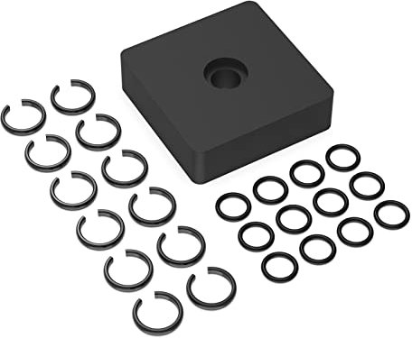 Pokin 3/8'' Impact Retaining Ring Fits Milwaukee 3/8 Impact Friction Ring Clip with O-Ring,Impact Hog Ring Replacement for Milwaukee Type Wrenches, Impact Wrench Tool Parts(12 Sets)