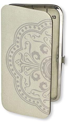 The Beadsmith Custodia magnetica per aghi a due lati, elementi di base, 15,9 x 8,3 x 190,5 cm, chiusura a scatto, un lato stampato con dimensioni degli aghi: mantiene i tuoi aghi organizzati e in un