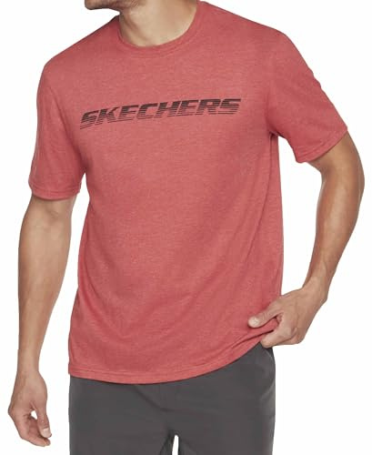 Skechers Herren Motion Tee T-Shirt, Red,