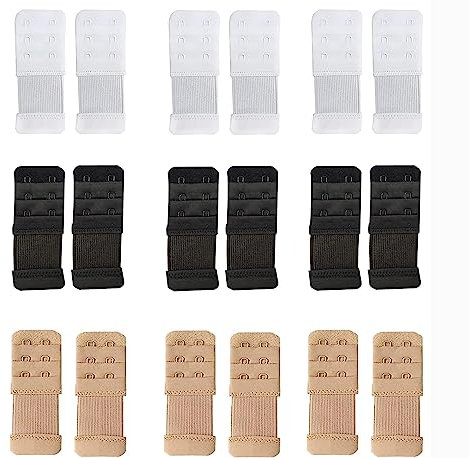 VENGABY 18 Stück BH Verlängerung (2 Haken 3-Reihig)