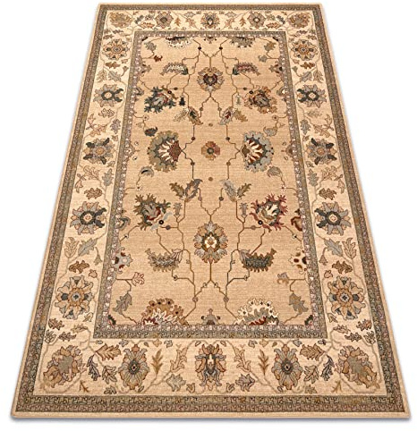 rugsx Wollteppich POLONIA für Wohnzimmer Schlafzimmer Creme 200x300 cm
