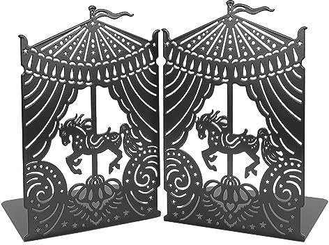 Serre-livres en métal mignon en forme de cheval pour enfants, serre-livres pour garçons et filles, décoration de bureau, école, bibliothèque, organisateur de livres pour Noël, anniversaire,