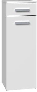 3E 3xE living.com Stilvoller Badezimmerschrank mit Tür und Schublade in weiß mat