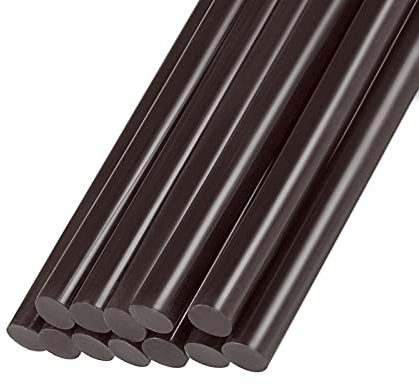 Rebower Colla a Caldo Stick Mini Adesivo Colla a Caldo Colla Pistola Sticks, [per Arte, Artigianato, Fai-da-Te, Card Creazione] - 0,27 x 4/Marrone/12pz