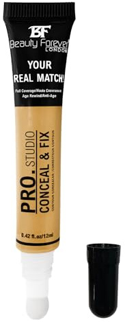Beauty Forever Pro Studio, Conceal & Fix Contour Concealer, Moisturising & Hydrating Formula, 12ml (90 YELLOW)