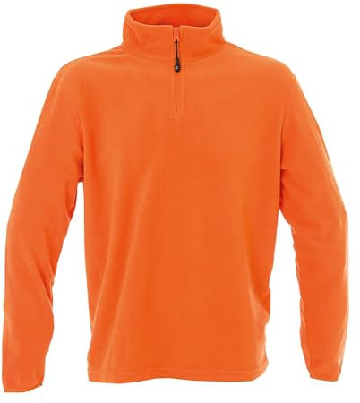 CHEMAGLIETTE! Felpa Pile Mezza Zip Uomo - Felpe da Lavoro Collo Alto Micropile Poliestere, Maglia Tuta Felpata Invernale Maglie Senza Cappuccio Tinta Unita, Modello Mal