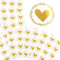 BHGT 120pcs 3.5cm Umschlag Aufkleber Herz Gold Wachssiegel Selbstklebend Briefumschlag Siegelaufkleber Liebe Hochzeit Aufkleber Deko Herz Sticker Herz Aufkleber für Valentinstag