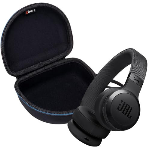 JBL Live 670NC - Paquete de auriculares inalámbricos con cancelación de ruido con funda de EVA gSport (negro)