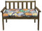 Kongdson Bankkissen für Gartenbank, wasserdicht, rutschfest, 2- und 3-Sitzer-Sitzkissen, weiche Zweisitzer-Ersatzmatte mit Bändern, Indoor-Möbelkissen, 130 x 50 cm (Blume)