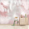 XLMING Moda Piuma Rosa Romantica 3D Carta Da Parati Casa Soggiorno Divano Camera Da Letto Tv Sfondo Muro-200cm×140cm