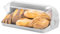 KONZEPT Boîte à pain en plastique Gris - Boîte de rangement pour petits pains, gâteaux et pain, boîte à pain de grande capacité, transparente – Boîte à pain pour la cuisine