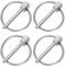 QUARKZMAN Perni Scatto Rotondi Acciaio Inossidabile, 4pz 1/8 x 1-3/16 per Barche, Kayak, Canoa, Rimorchio, Carrello, Camion, Tosaerba, Argento