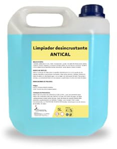 Limpiador Desincrustante para Baños, Elimina Cal, Moho y Suciedad Difícil, Apto para Mamparas, Azulejos, Juntas y Acero Inoxidable, 5 Litros