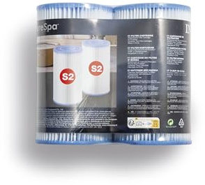 Intex PureSpa 29012E - Cartuccia di ricambio in carta Dacron tipo S2, resistente, facile da montare, per vari modelli PureSpa, confezione da 2