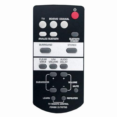 FSR66 ZJ78750 Ersatz-Fernbedienung für Yamaha SoundBar YAS-103BL YAS-152 YAS-103 ATS-1030 ATS-1520 YAS103BL YAS152 YAS103 ATS1030 ATS1520 YAS-93 YAS-93 YAS. 93 YAS. -105 YAS-106 YAS-107 YAS-108