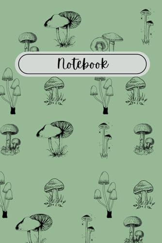 Mushroom Notebook: Lined 9x6 Journal