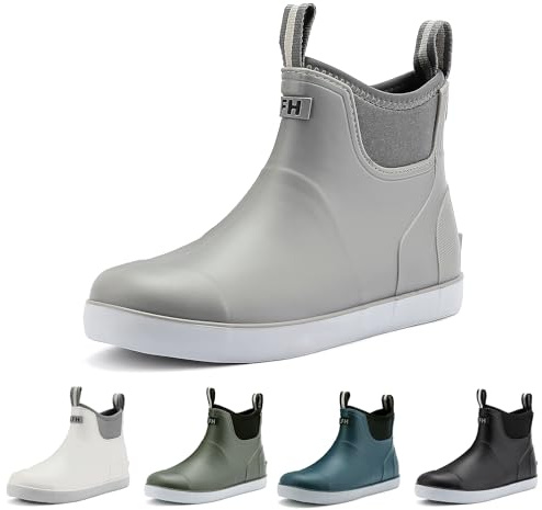 zaxunai Stivali Pioggia Gomma Uomo, Stivaletti Antinfortunistica Uomo, Stivali Da Pesca, Antiscivolo Comode Shorty Boots Scarpe Da Giardino