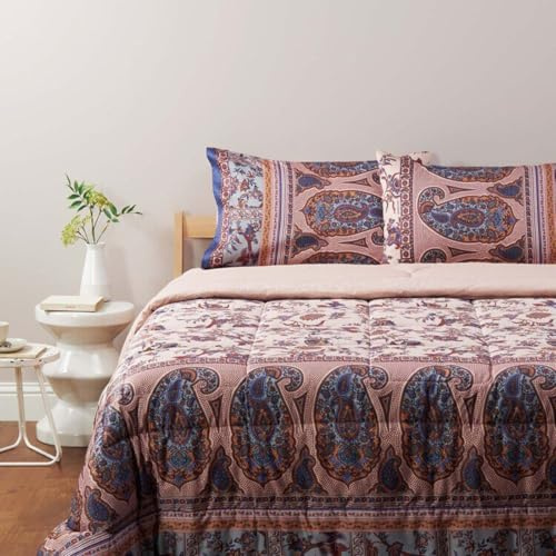 Bassetti trapunta matrimoniale invernale Piumone Granfoulard in Cotone made in Italy (Paisley Beibe)