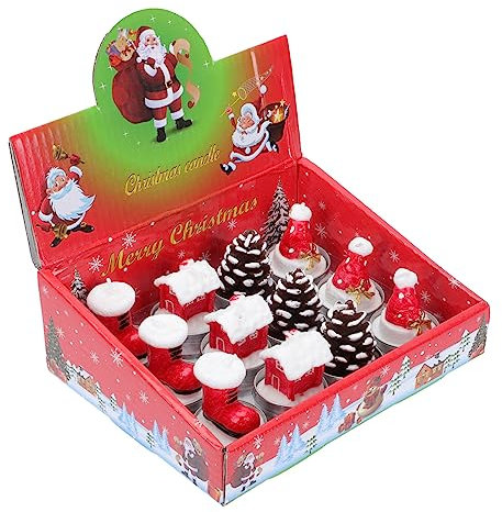 IMIKEYA 12stücke Duftkerze Weihnachtsbaum Aromatherapie Dekokerze Weihnachtsbaumkerze Festgeschenk Weihnachten Kerzen Weihnachten Duft Weihnachtskerzen Weihnachtsbaumkerzen