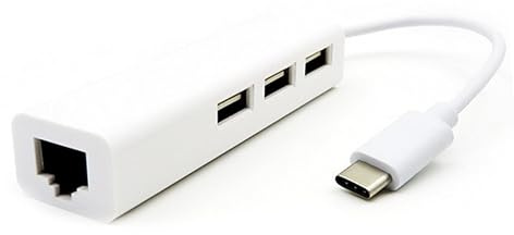 Veemoon Type C Ethernet Adapter mit USB Hub für Stabile Internetverbindung LAN Port für Plus Note USB C Netzwerkadapter Port Erweiterung