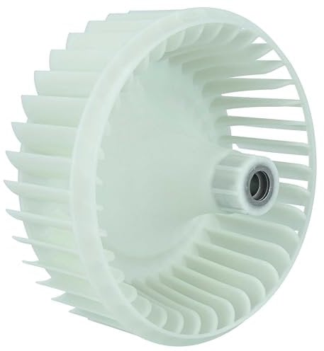 vhbw Turbine de ventilation compatible avec Samsung DV8EM50102W/EG, DV8AM50101W/EG, DV81M6210CW/EN sèche-linge, séchoir - Hélice 14,8 cm blanc