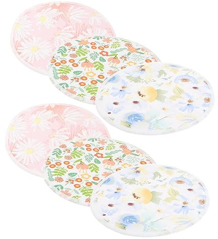 Beaupretty Coppette Assorbilatte Riutilizzabili Traspiranti Per Allattamento, Lavabili in Bamboo Fibra, Set Da 6 Pezzi, Confortevoli Per Uso Quotidiano e Maternità