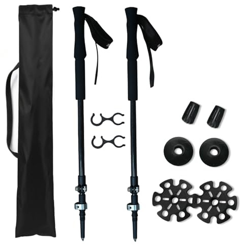 Carbon Fiber Hiking Trekking Poles, 2 Pack Walking Hiking Sticks
