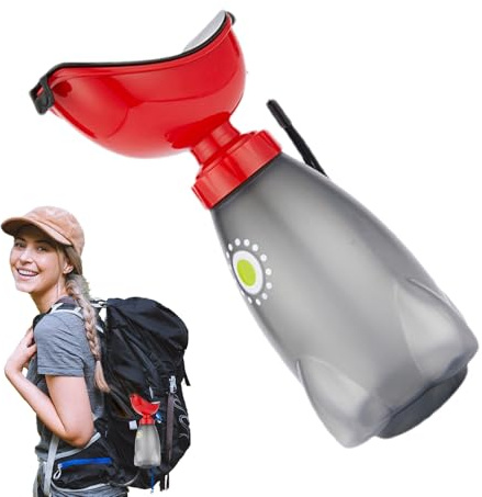 Camping Urinal Bottle For Women - 3.94 X 9.45 Inch Car Travel Urinor Bottle | High Capacity Silica Gel Female Urinating Device | Vo Urinal Bottle