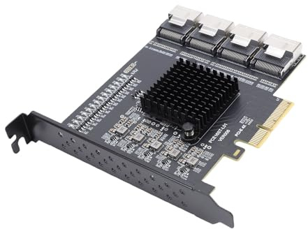 Carte D'extension PCIE 3.0 X4 avec 4 Ports, Adaptateur Mini SAS SFF 8087 pour Système 10 11 2003, Prend en Charge Le Remplacement à Chaud pour Les Utilisateurs Expérimentés