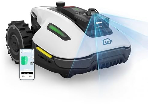 MAMMOTION YUKA Mini 2 800 LiDAR Robot Tondeuse, Recommandé pour 800m² | LiDAR 360° + Vision AI, Reconnaissance de Plus de 300 Obstacles DropMow Robot Tondeuse sans Fil Périphérique