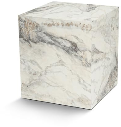 ADM - 'Kup' - Table basse en MDF avec finition effet marbre - Beige - H50 cm