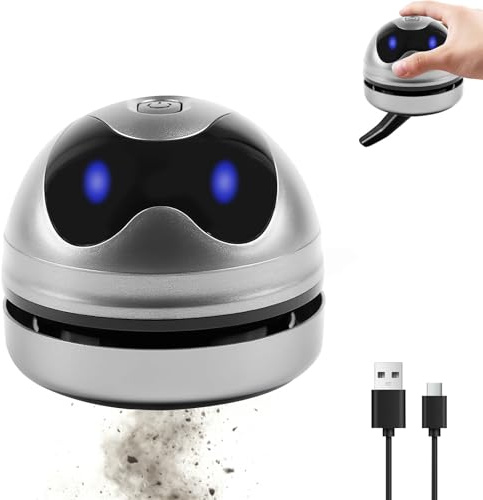Aspirateur de Table Mini, Petit aspirateur à Main Rechargeable par USB, aspirateur Portable à Haute Puissance d'aspiration, aspirateur de Table Mini pour Bureau, Voiture, école et Maison