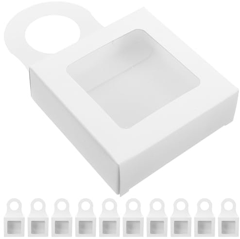 DEARMAMY 12pcs Wine Bottle Hanger Box Wine Organizer Paper Boxes White Sturdy Reliable Design for Whiskey and Beer Bottles Birthday Festival Packaging
