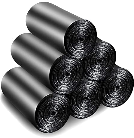 Oymlclivisa 40 L-45 L Kitchen Bin Bags, Black Refuse Sacks, 180 Bags