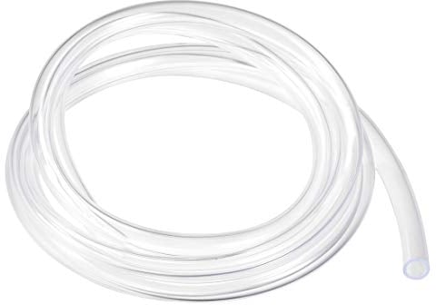 sourcing map PVC Hose Tube, 6mm(0.23) ID x 8mm(0.31) OD 1.5m/4.9ft Clear Vinyl Tubing, Plastic Flexible Water Pipe