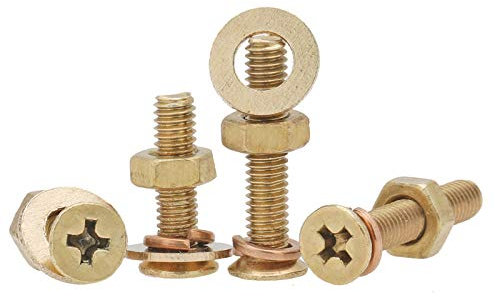 M3M4M5 Kupfer Senkkopfschraube Mutternsatz, Kupfer Kreuz Flachkopf Kombinationsschraube, Kupfer Unterlegscheibe-M4 * 40-10 Sätze