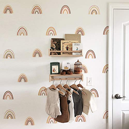 Funlife 72pcs Regenbogen Wandsticker, Regenbogen Wandtattoo Home Decor, Wasserfest Wall Stickers für Mädchenzimmer Kinderzimmer Babyzimmer