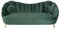 Riess Ambiente Retro 3er Sofa Arielle 220cm flaschengrün Samt 3-Sitzer mit Ziersteppung Couch Dreisitzer
