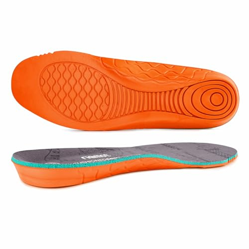 riemot Comfort Insoles for Men, Arch Support Insole, Breathable Shoes Inserts Replacement Cushioning Insoles for Sports Shoes,Trainers,Sneakers,Work Boots and Walking Shoes, Grey UK 11 / EU 45