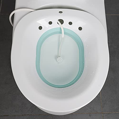 DIFFCULT Bidet Portatile, Bidet Portatile Pieghevole Evitano di Accovacciare la Ciotola del Bidet di per Le Donne in Gravidanza Anziani Viaggiare a CAS (Color : Green)