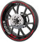 Komplettes Set mit Aufklebern für Felgen, für BMW S1000RR, Premium-Qualität (2 komplette Räder) (rot)