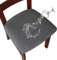 LANSHENG Housse de Chaise 2/4 Pièces Housse de Coussin de Chaise Housse de siège de Chaise imperméable Démontable Housse Assise Chaise Elastique Jacquard Lavables pour Salle à Mange (Gris Foncé, 6)